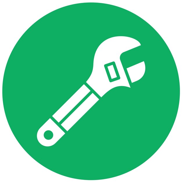 Vector wrench vector icon design illustratie