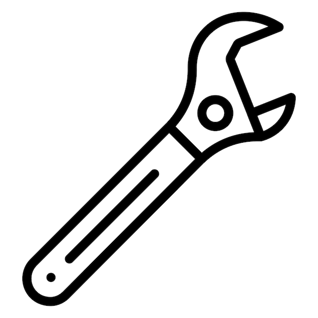 Икона векторного ключа иллюстрации набора иконок строительных инструментов