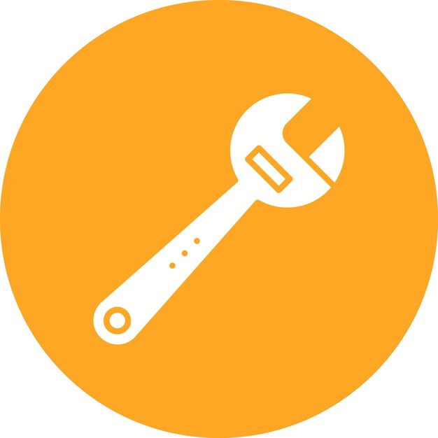 Wrench Vector Illustratie Stijl