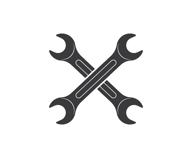 Vector wrench vector illustration and icon of automotive repair