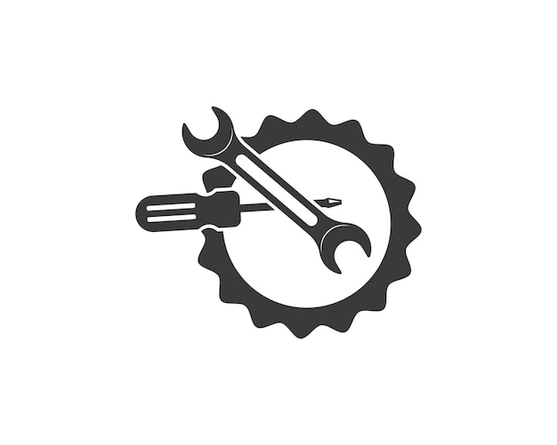 Wrench vector illustration and icon of automotive repair