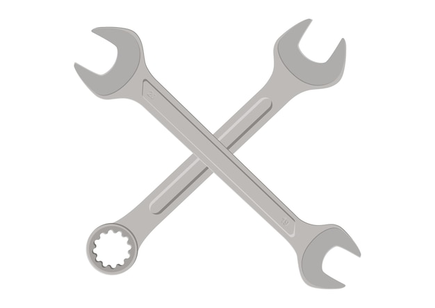 Vector wrench work tools clipart vector flat design isolated on white background