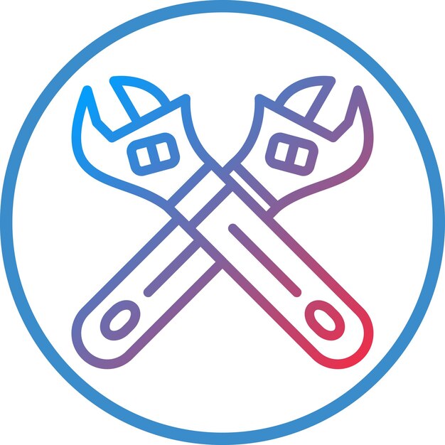 Vector wrenching icon style