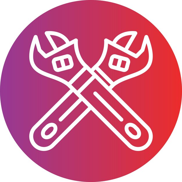 Vector wrenching icon style