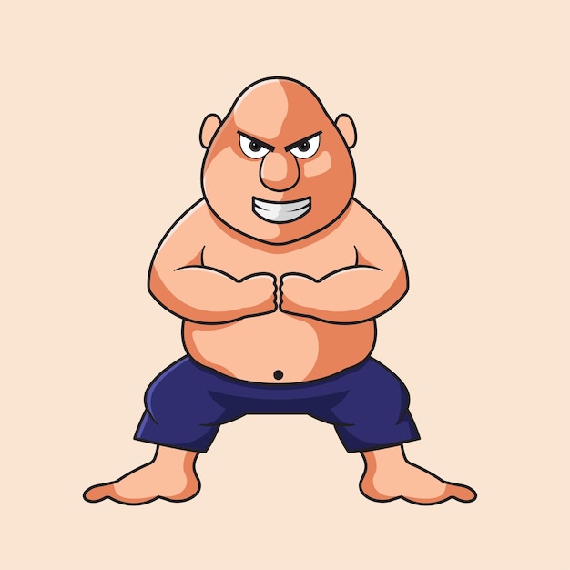 wrestler giant illustration