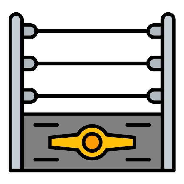 Wrestling flat illustration