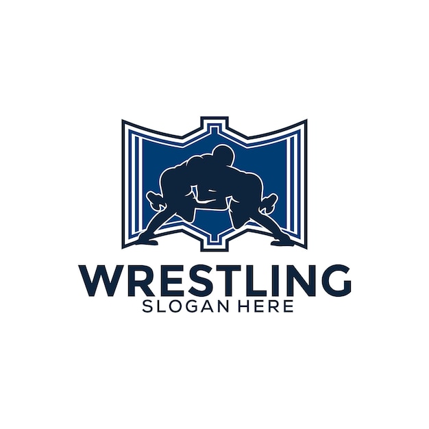 Wrestling logo template Wrestling Sport logo vector template