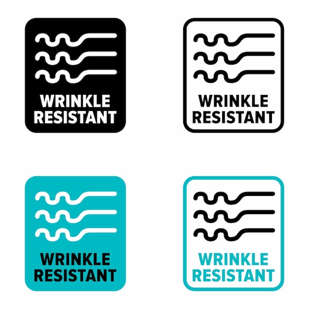 Wrinkle resistant or permanent press textiles information sign