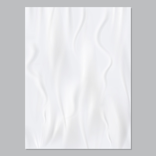 Vector wrinkled paper. realistic template for modern poster