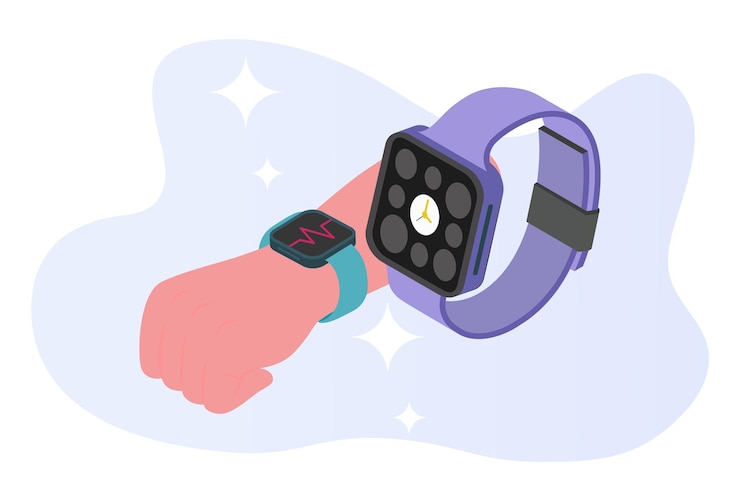Vector wrist watch concept illustration stylish and beautiful