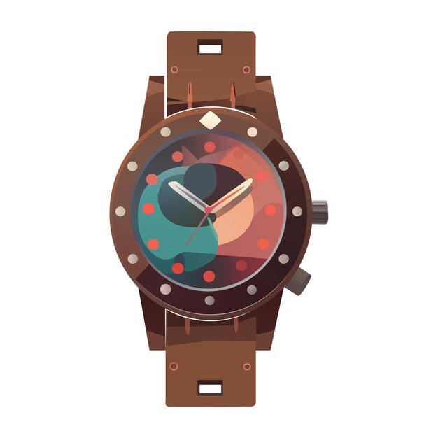 Vector wristwatch of colorful set showcasing of the elegance of wristwear with this watch illustration