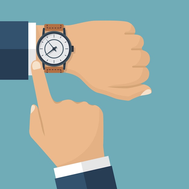 Wristwatch hand vector