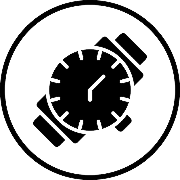 Vector wristwatch icon style