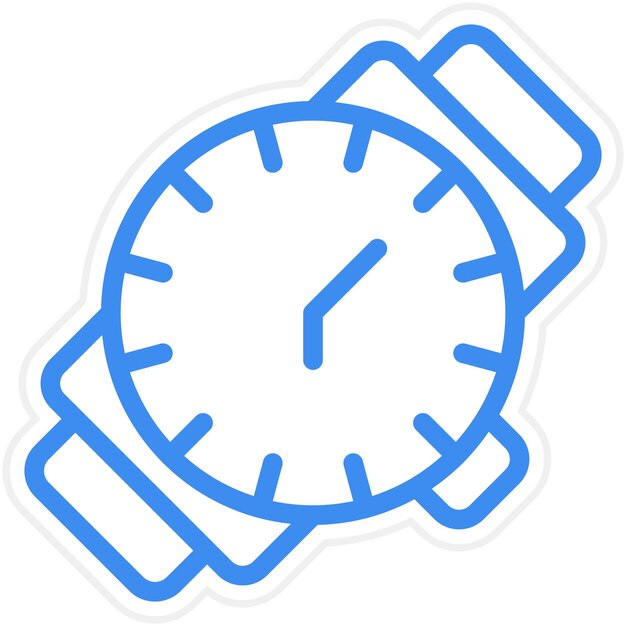 Vector wristwatch icon style