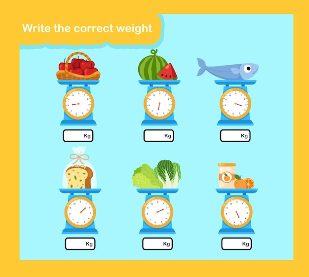 Write the correct weight vector