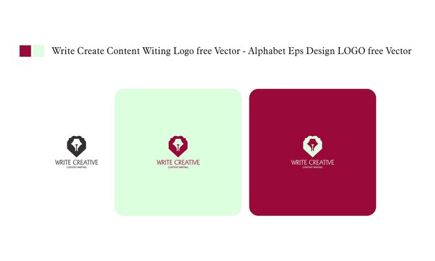 Vector write create content witing logo free vector alphabet eps design logo free vector