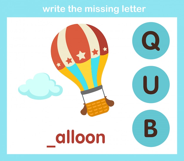 Write the missing letter