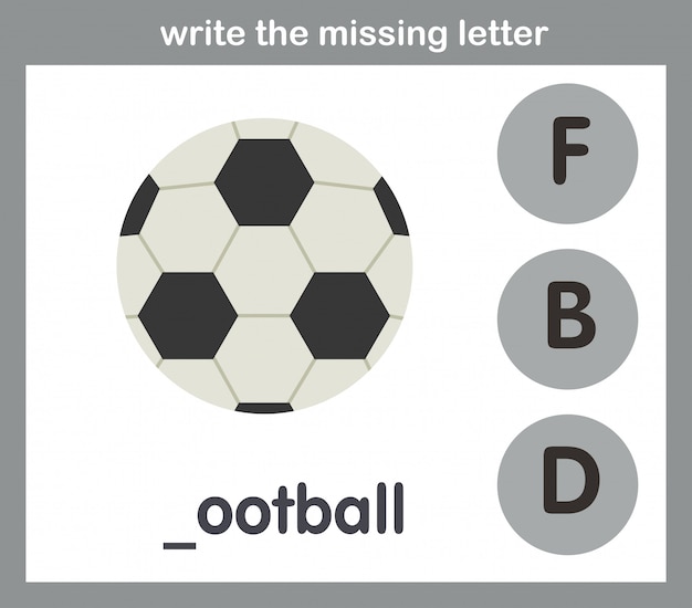 Write the missing letter