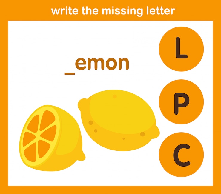 Vector write the missing letter