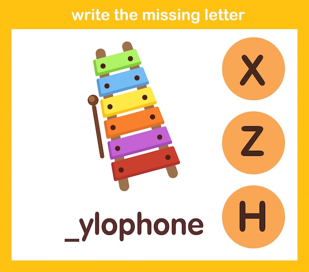 Vector write the missing letter