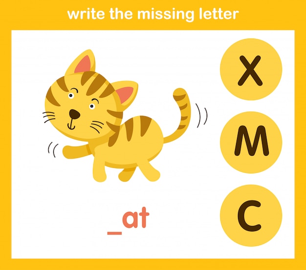 Write the missing letter