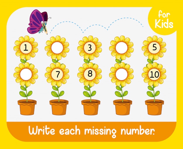 Write missing number worksheet