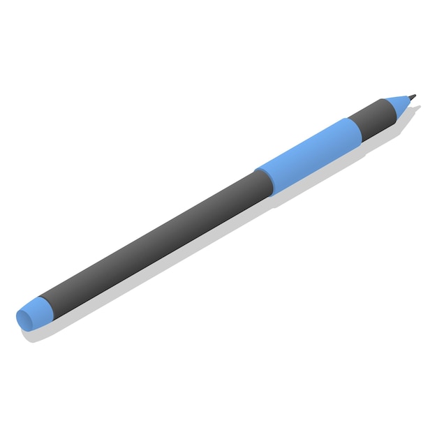 Набор значков ручки для записи Изометрический набор векторных значков ручки для веб-дизайна, изолированных на белом фоне
