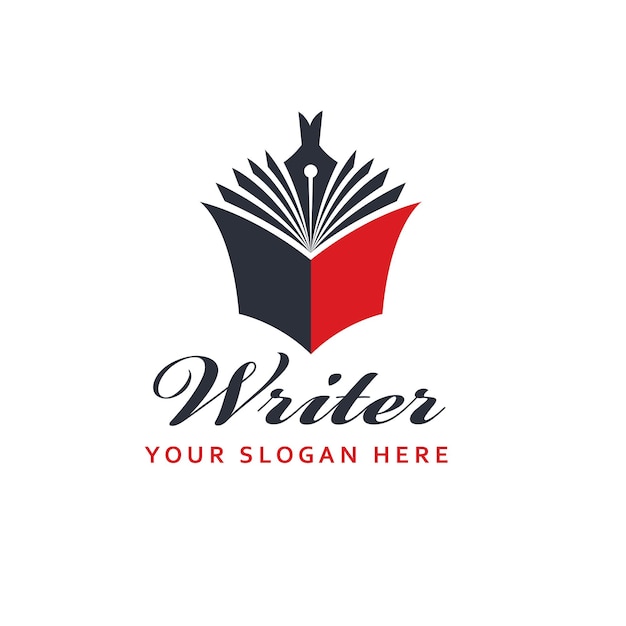 writer icon with book