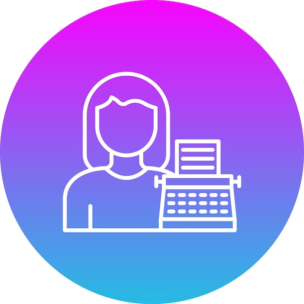 Vector writer icon