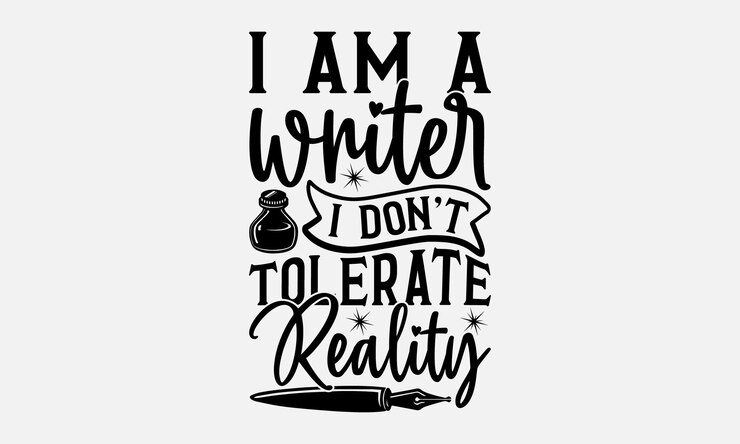 Vector writer svg typography tshirt design