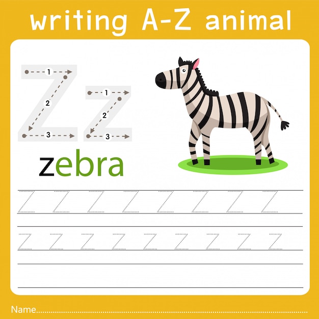 Z動物zを書く
