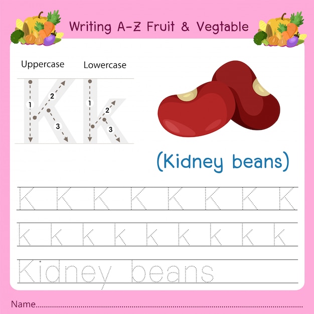 Az fruit＆vegetables kを書く