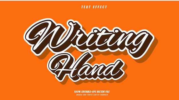 Написание руки текстовый эффект дизайн вектор. текстовый эффект 100% редактируемый векторный файл eps слова и шрифты шрифты могут быть изменены