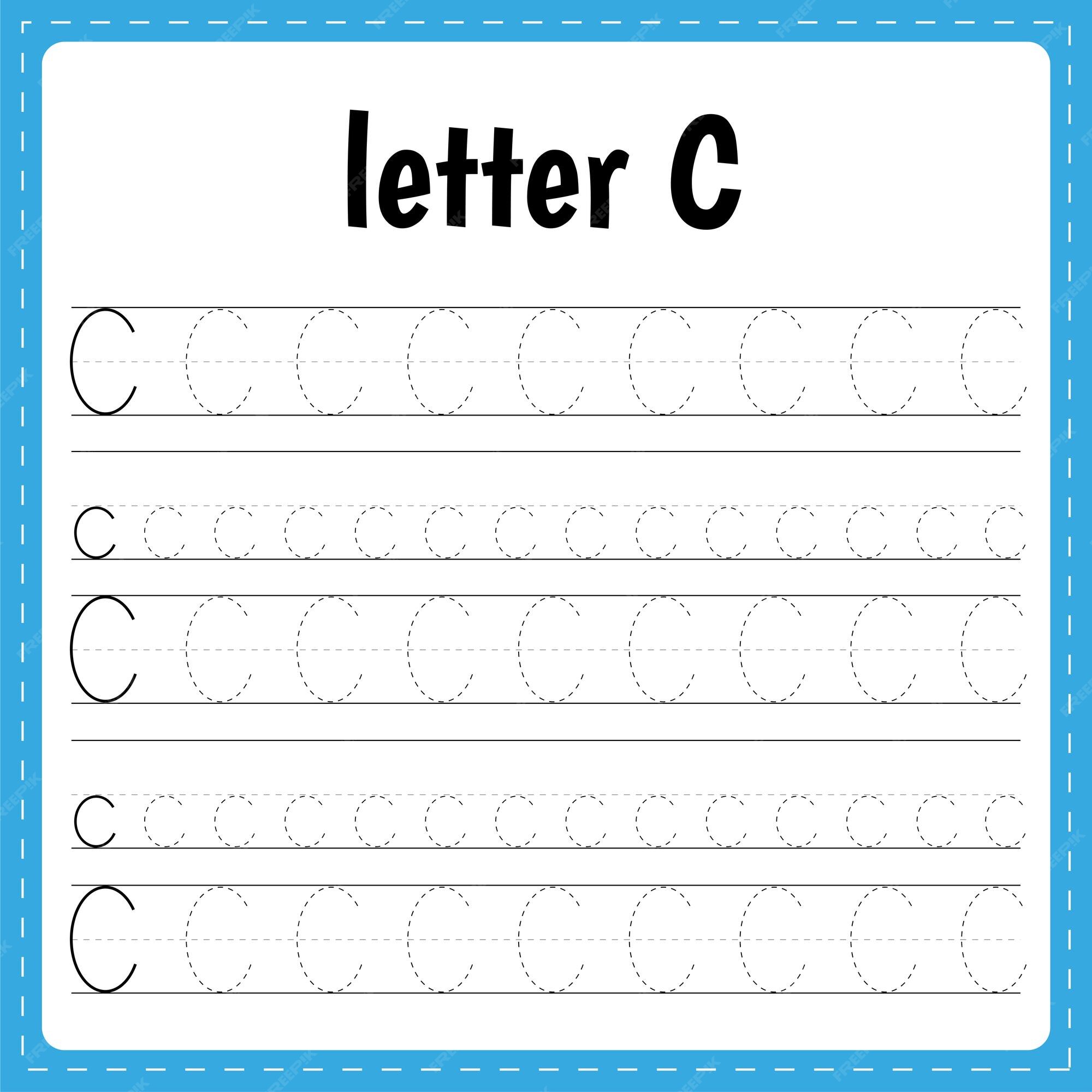 Premium Vector | Writing letters. tracing page. practice sheet ...