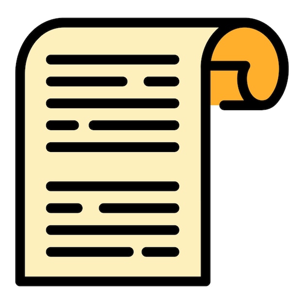 Writing message icon Outline writing message vector icon color flat isolated