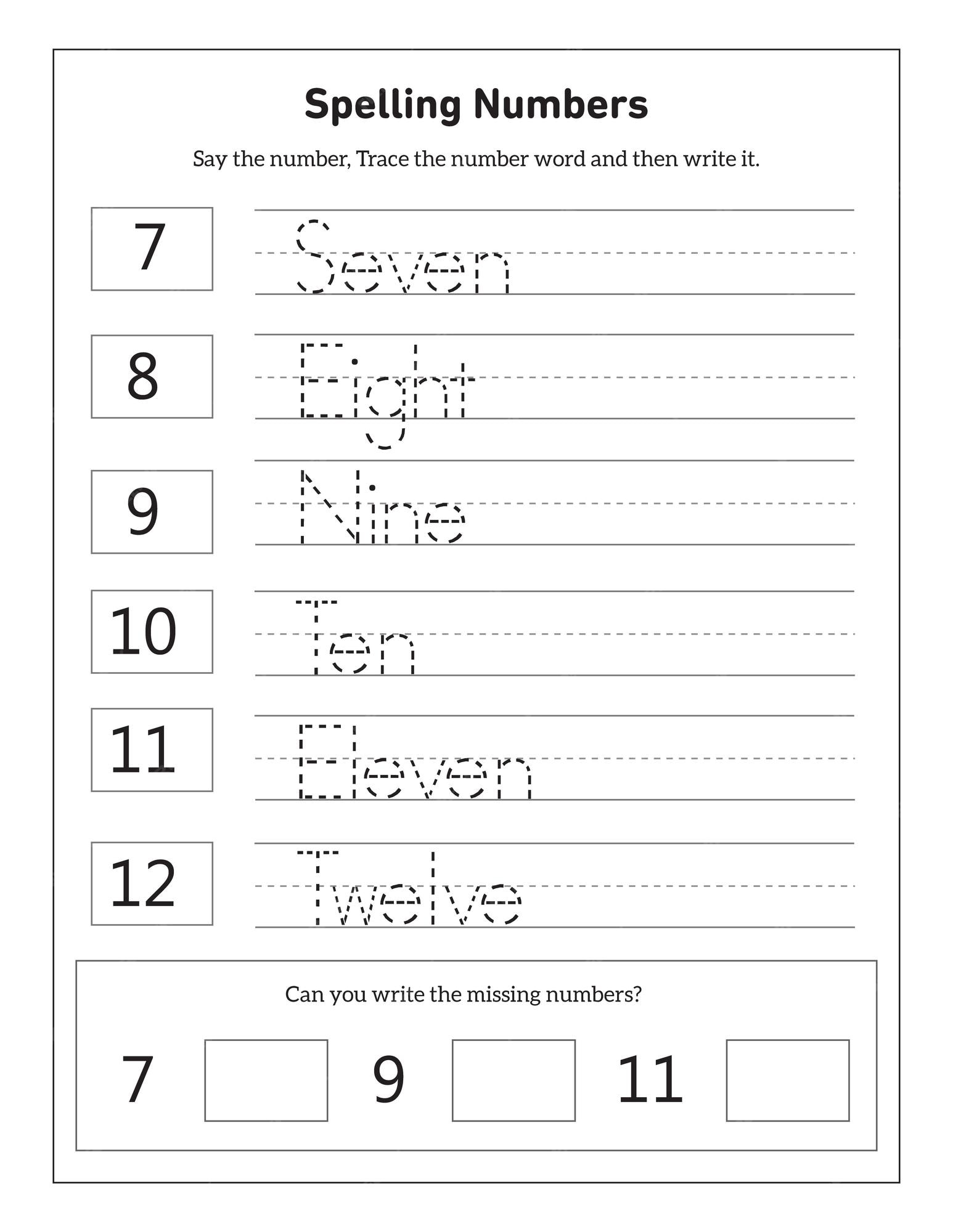 How to Pronounce and Spell 12, Twelve 