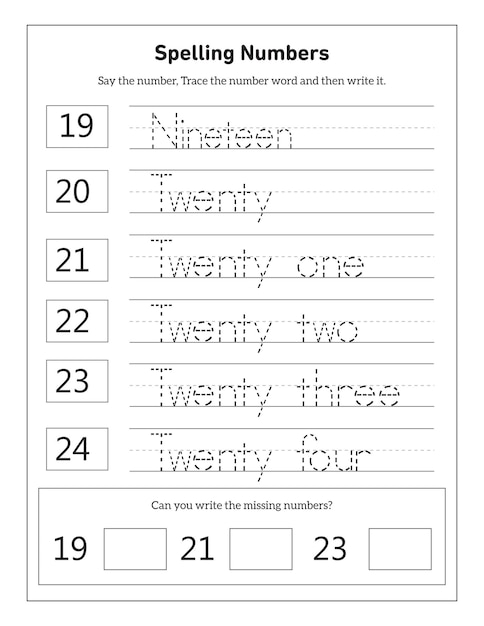 Writing The Numbers And Number Words 1100 Activity Worksheet For Kindergarten Student