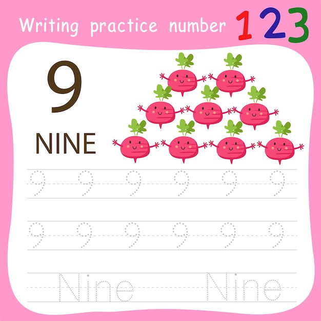 Writing practice number nine