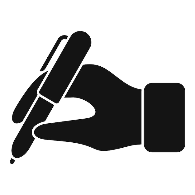 Writing signature icon simple vector Check data face