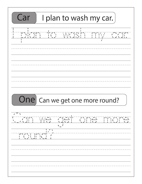 Writing The Simple Sentences Alphabet Activity Worksheet For Preschooler's And Kindergarten Student