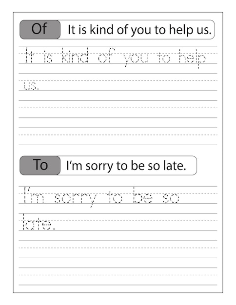 Writing The Simple Sentences Alphabet Activity Worksheet For Preschooler's And Kindergarten Student