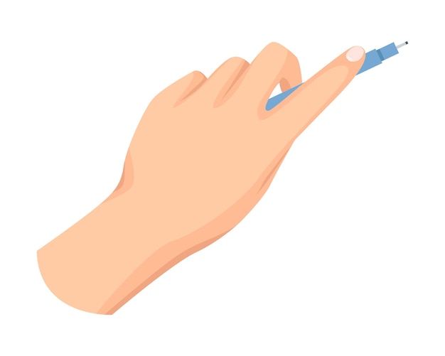 Writing tool in hand hand holding pen pencil marker and highlighter pen pencil stylus felttip pen in