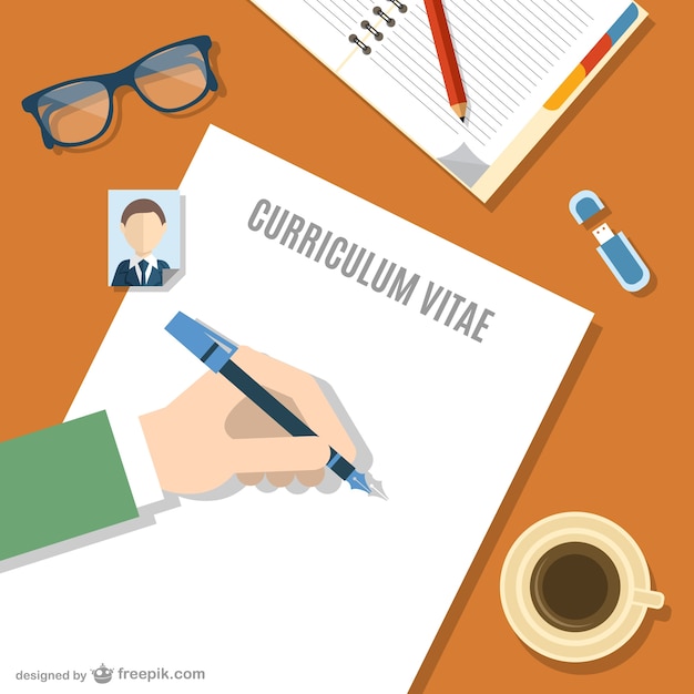 Vettore scrivere il curriculum vitae vettore