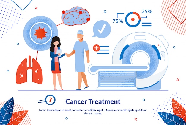 Annuncio di trattamento del cancro scritto