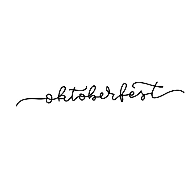 Written in german  octoberfest beer day festival overlay text october fest lettering a continuous li...