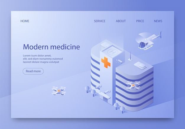 Written modern medicine illustration isometric.