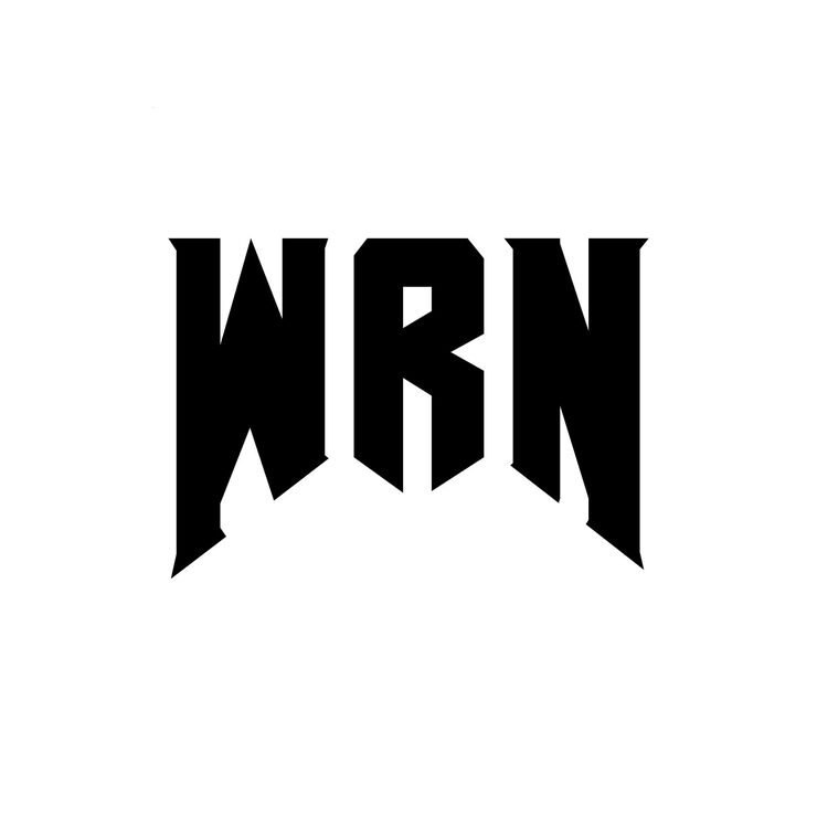 Вектор wrn буквенный дизайн логотипа для технологической компании wrn дизайнер логотипа черно-белого цвета wrn логотип wrn вектор wrn дизайн wrn икона wrn алфавит wrn типография дизайнер логотип