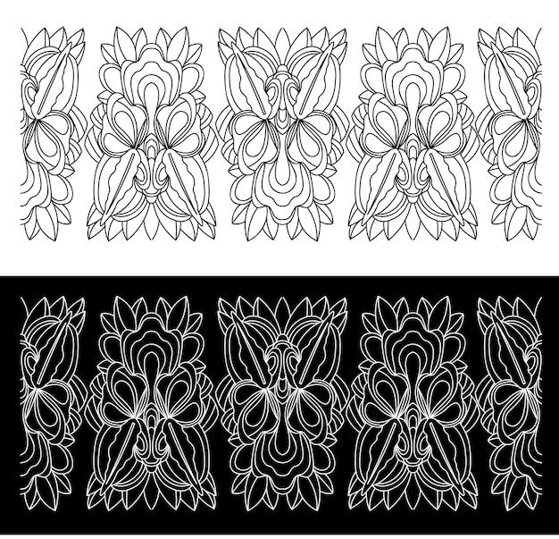 Wrought iron balcony Black metal railing with forged ornaments on a white background