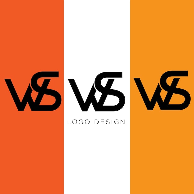 Ws initial letter logo design