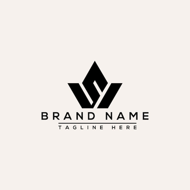 Vector ws logo design template vector graphic branding element